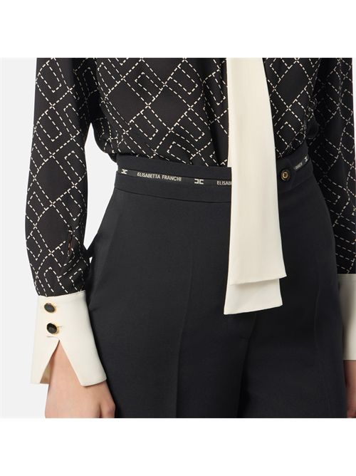 Camicia in georgette con stampa bi-color ELISABETTA FRANCHI | CA10456E2/EF3